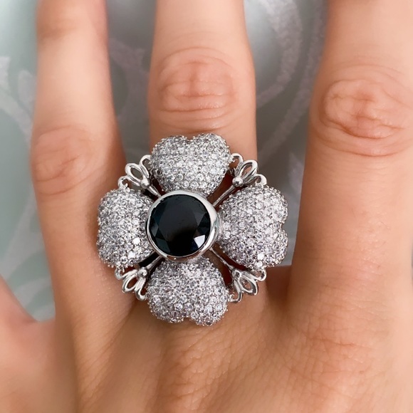 New Silver Vintage and Black Onix Ring - Picture 6 of 6